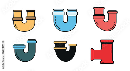 Pipe Nipple Line art vector creative abstract simple shapes