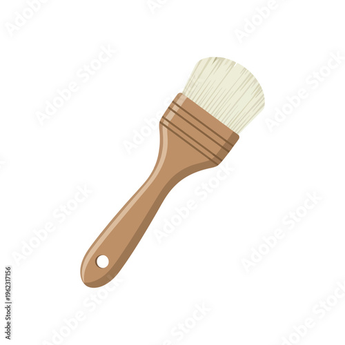 Professional Wooden Paint Brush Illustration