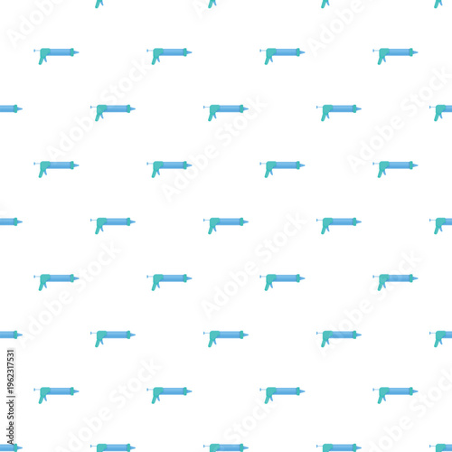 Caulking gun tools repeating as a seamless pattern ideal for home improvement industry designs