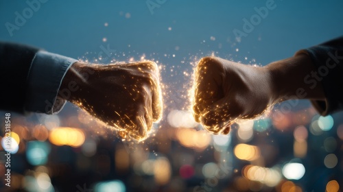 Business Partners Fist Bump.