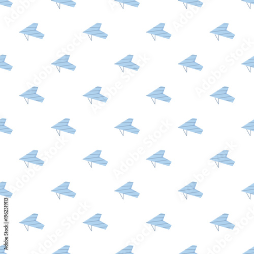Hang gliders repeating on a white background creating a flying sport pattern