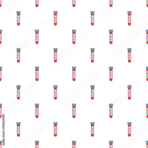 Hiv test blood sample vials creating a seamless medical diagnostic pattern