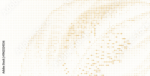 Golden Plus Sign Halftone Pattern Abstract White Background, Gold Plus Halftone Texture Luxury Minimal Background