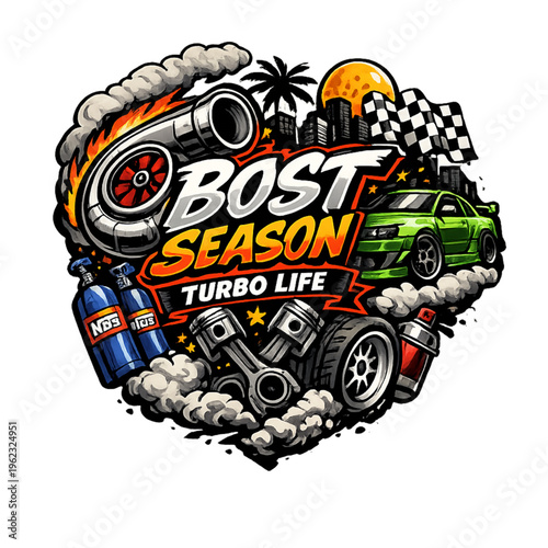 boost season, turbo life, street culture design, turbocharged car lifestyle, performance tuning aesthetic, car enthusiast quote, boost pressure vibes, modified car culture, tuner life design, street r