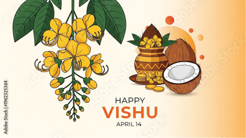 People celebrate Vishu festival with traditional items and flowers indoors