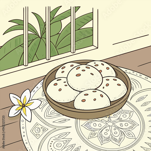 a-beautiful--eye-level-shot-of-bhapa-pitha--steame.eps