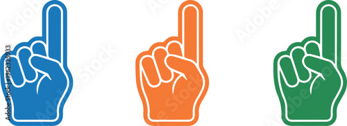 Foam hands at campaign rally