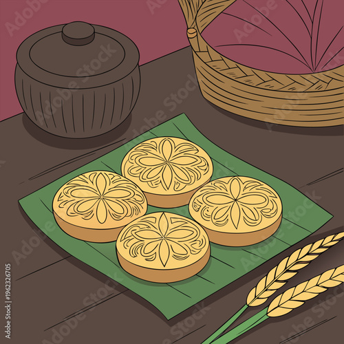 a-high-quality--rustic-food-photograph-of-nakshi-p.eps