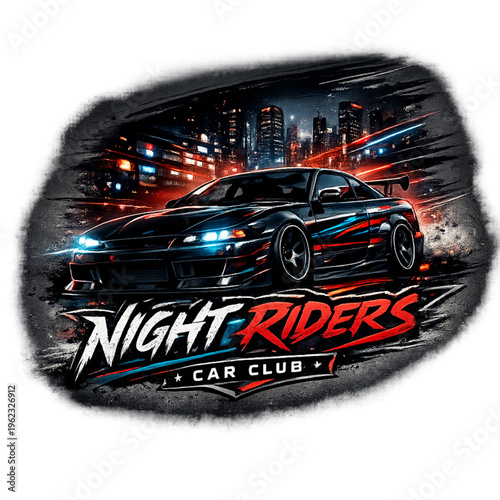 car club crew logo, streetwear aesthetic, automotive club branding, urban car culture design, bold logo typography, modern street style graphic, tuner crew emblem, underground car scene, racing lifest