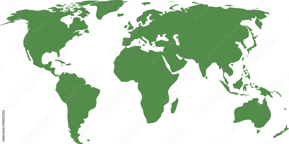 Obraz premium World map silhouette for education materials