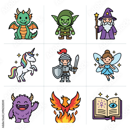 Fantasy creatures and characters.