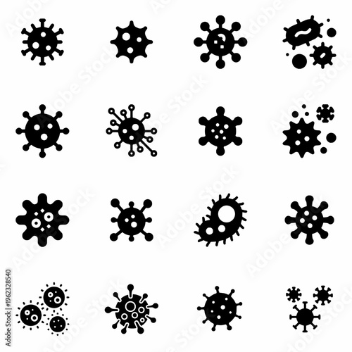 Virus icon set