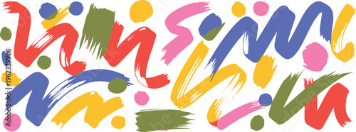 Brush stroke repeat pattern for textile and fabric print