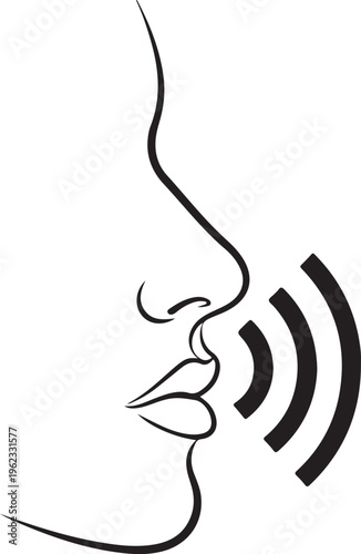 People talk, speak vector