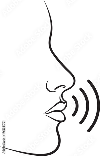 People talk, speak vector