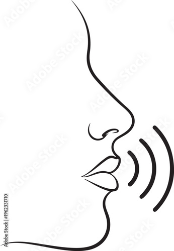 People talk, speak vector