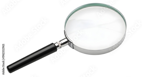 Magnifying glass isolated on transparent background