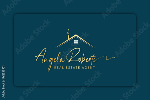 Angela Roberts Modern Real Estate, Realtor Signature Business Logo