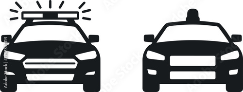 Roadside service and tow truck front icons