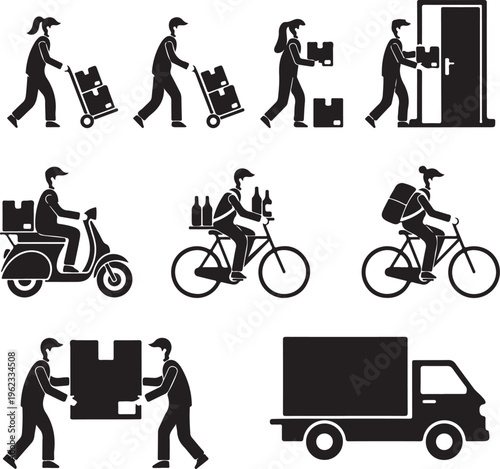 Pizza Delivery Man Postman Milkman Paperboy Courier Services