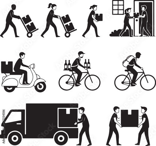 Pizza Delivery Man Postman Milkman Paperboy Courier Services