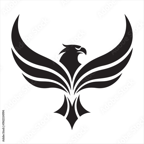  majestic eagle vector silhouette clip art logo design illustration