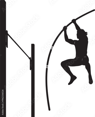 Pole vault athlete