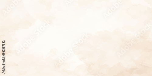 Vintage aged parchment texture featuring an abstract grunge watercolor wash and light beige clouds on an old paper art background