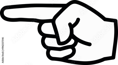 Hand pointing left reaction icon