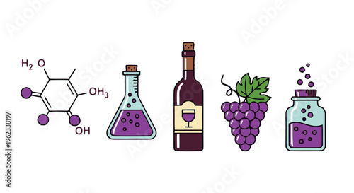 Grape Wine Chemistry and Production Elements.