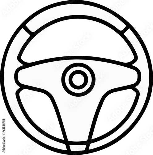 Steering wheel icon for ride sharing and taxi apps