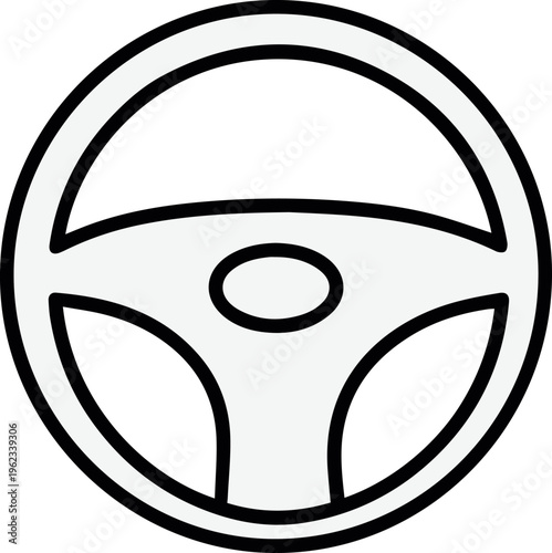 Steering wheel part icon for auto repair