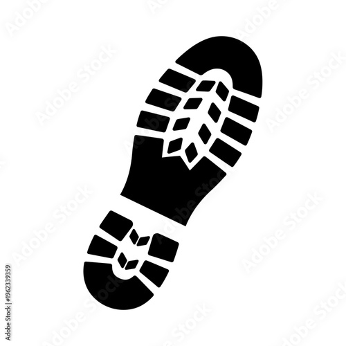 hiking boot sole footprint trail