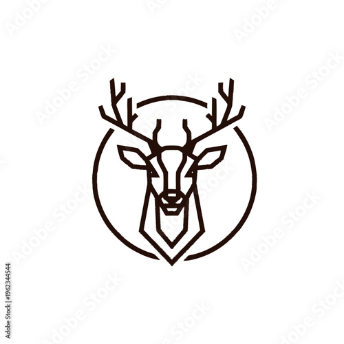 Deer head with antlers icon.