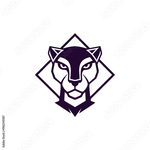 Stylized illustration of a cougar head.