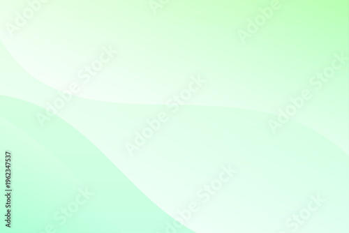 淡いグラデーションと柔らかな曲線が広がる抽象背景デザイン  グリーン