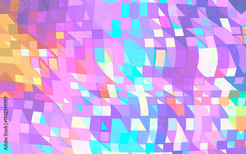 Abstract geometric mosaic texture background. Colorful pastel polygon pattern. Modern digital design surface