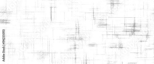 White background with scattered grey horizontal and vertical lines and scribbled textures pattern