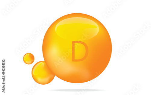 Vitamin shining pill capcule icon. Shining golden substance drop. Meds ads. Beauty treatment nutrition skin care design.