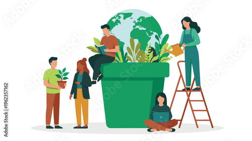 Community working together for global environmental conservation and learning