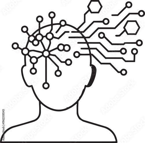 Minimalist black wire hanger icon on white background for retail and fashion design