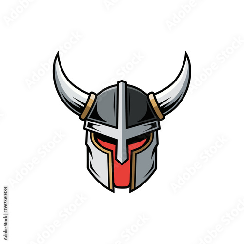 Viking Helmet Icon, Warrior Symbol, Norse Mythology, Ancient Warrior, Fantasy Game Icon