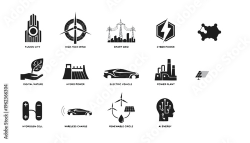 Simple vector icon set for web design with travel and summer symbols including car sun beach tree and ship