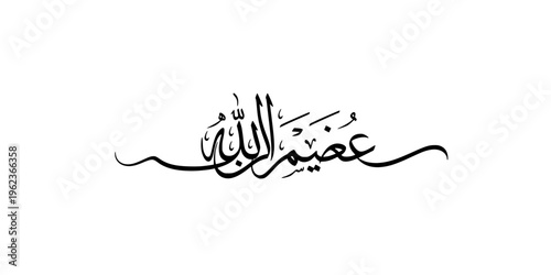 Decorative Diwani Arabic calligraphy Allah and Muhammad horizontal elegant script vector isolated on white background