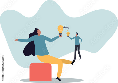 Sharing idea or knowledge sharing, transfer information or wisdom to employees or colleagues, creativity or innovation,human life and situation.
