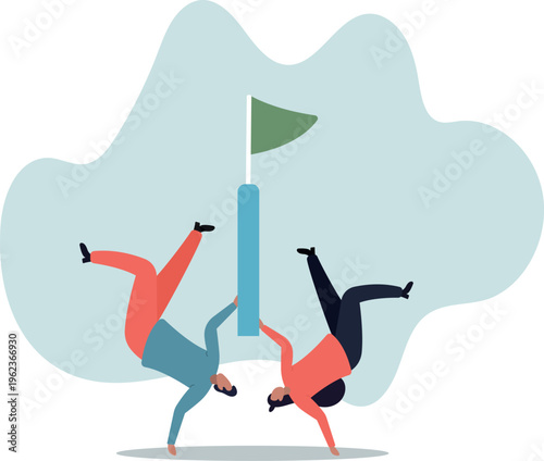 Red flag warning to be careful for business or economic disaster, advice, notice or caution, attention or alert for threat.human life and situation.