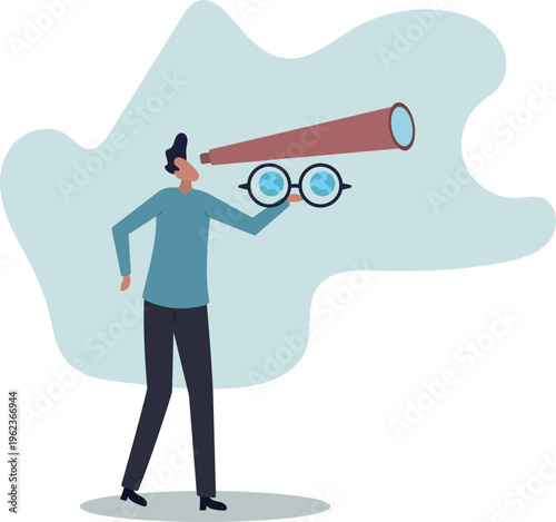 Global or world business vision, international business opportunity, searching for job, career or working abroad.human life and situation.