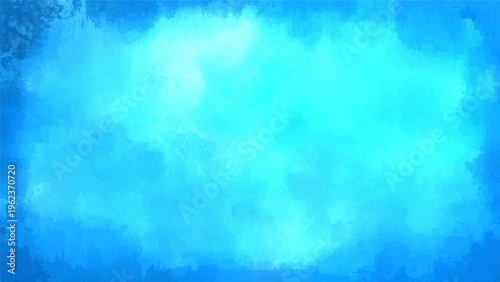 Vector Abstract Blue Azure Sky Watercolor Cloud Shape Represents serenity, peace and tranquility of nature and air and imagination's space