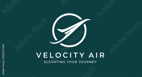 Obraz na plátně Velocity Air travel company logo design.