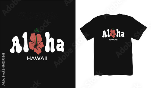 Hawaii t-shirt design. retro t shirt design. t-shirt design vector for print. Hawaii logo design vector illustration. quotes for t shirt